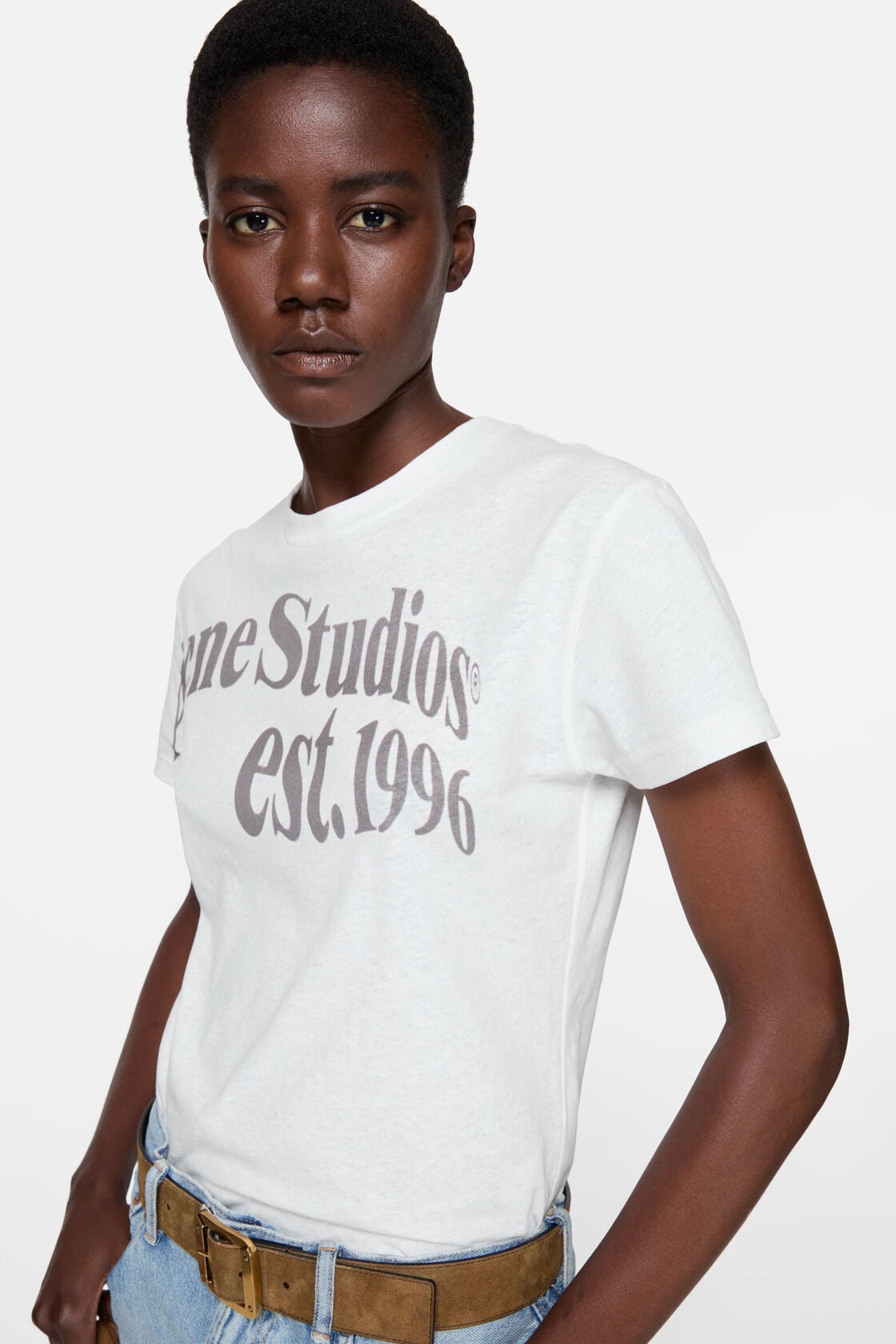 Acne Studios Fitted graphic t-shirt - Off white