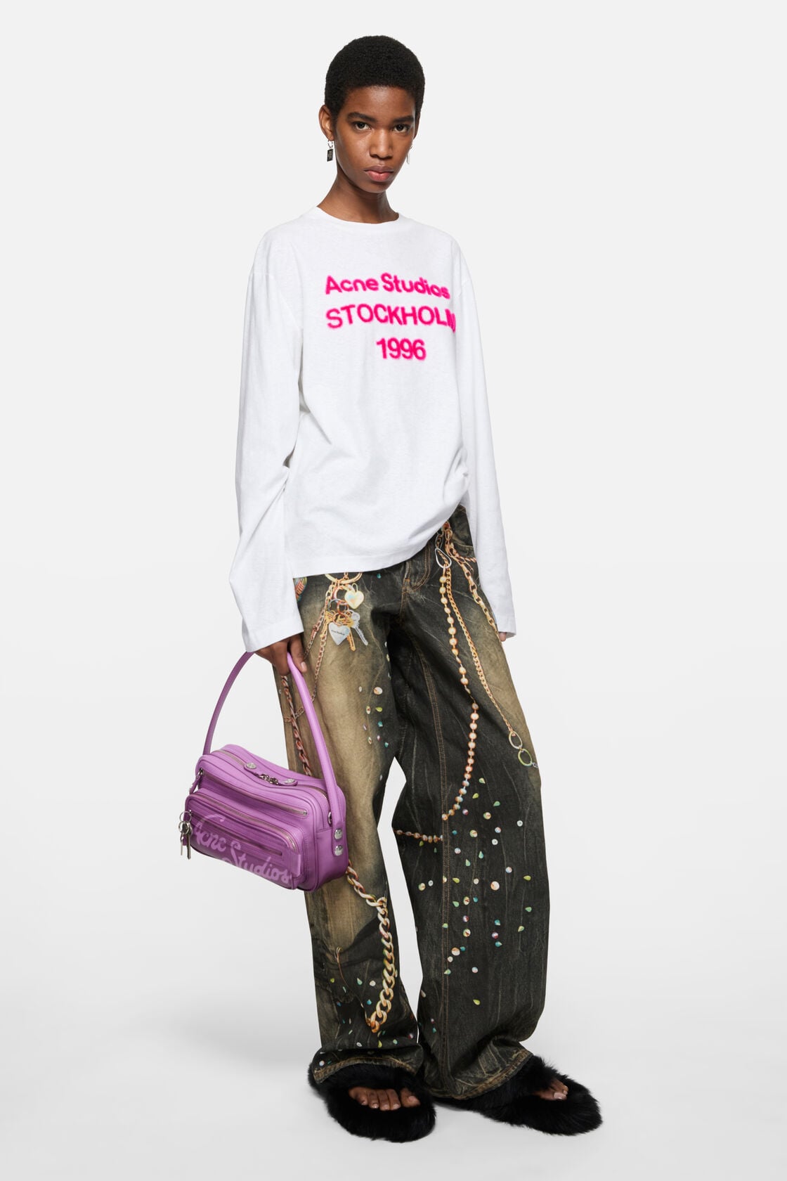 Acne Studios Logo t-shirt - relaxed fit - Off white