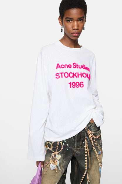 Acne Studios Logo t-shirt - relaxed fit - Off white