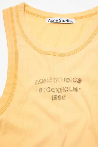 Acne Studios Sprayed logo tank top - Light yellow