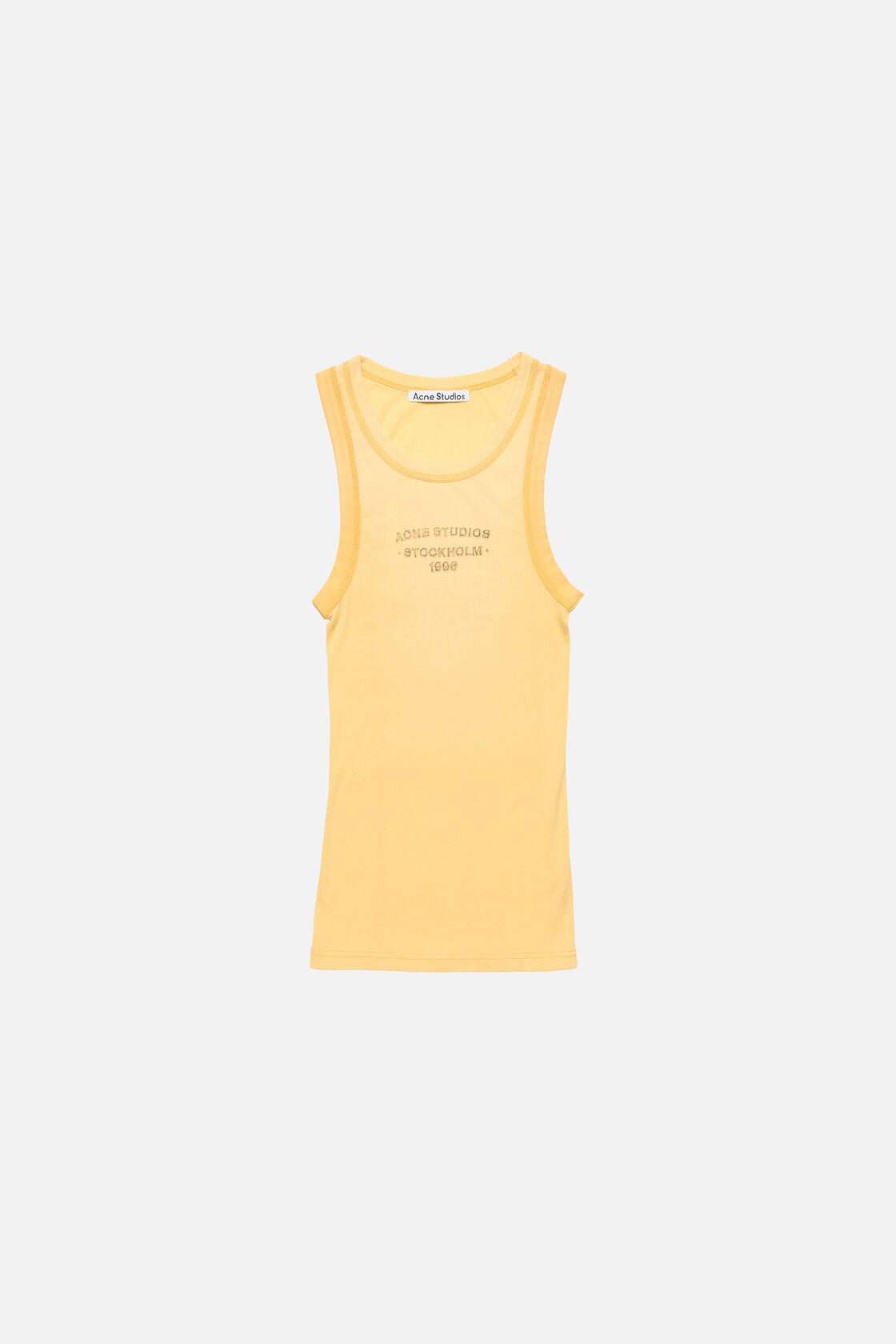 Acne Studios Sprayed logo tank top - Light yellow