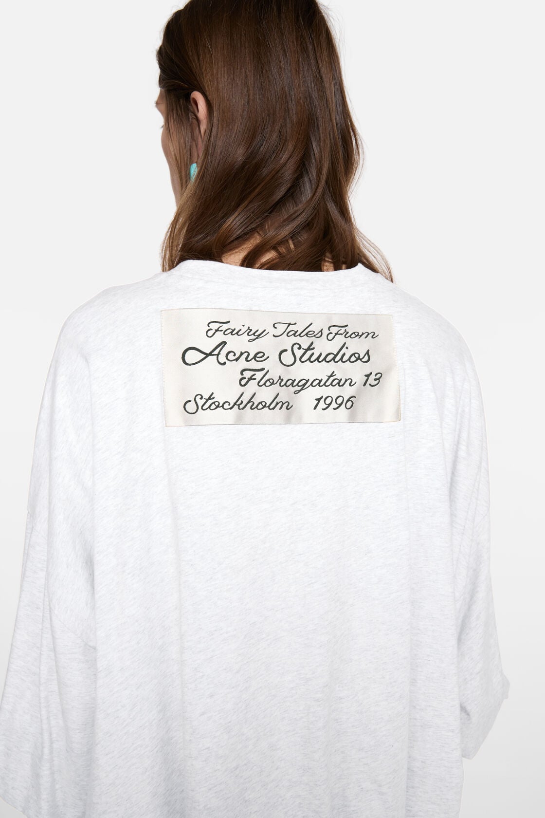 Acne Studios Gathered logo t-shirt - Grey Melange