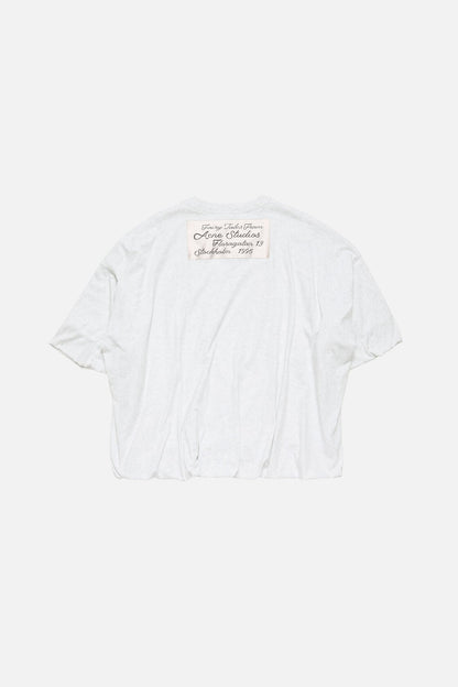 Acne Studios Gathered logo t-shirt - Grey Melange