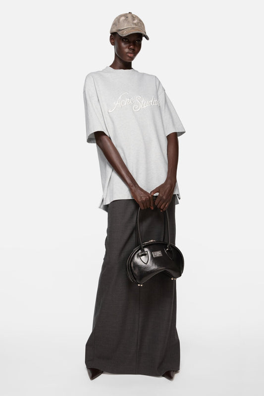 Acne Studios Logo t-shirt - Relaxed fit - Pale Grey Melange