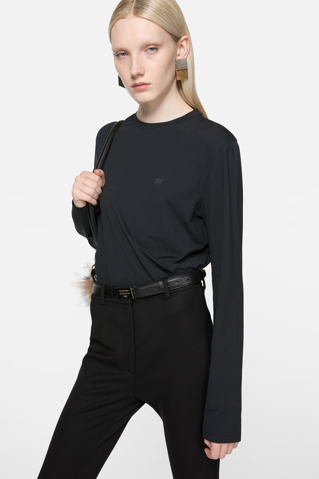 Acne Studios Long sleeve t-shirt - regular fit - Black