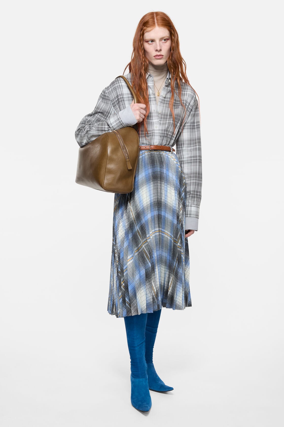 Acne Studios Layered flannel shirt - Black/white