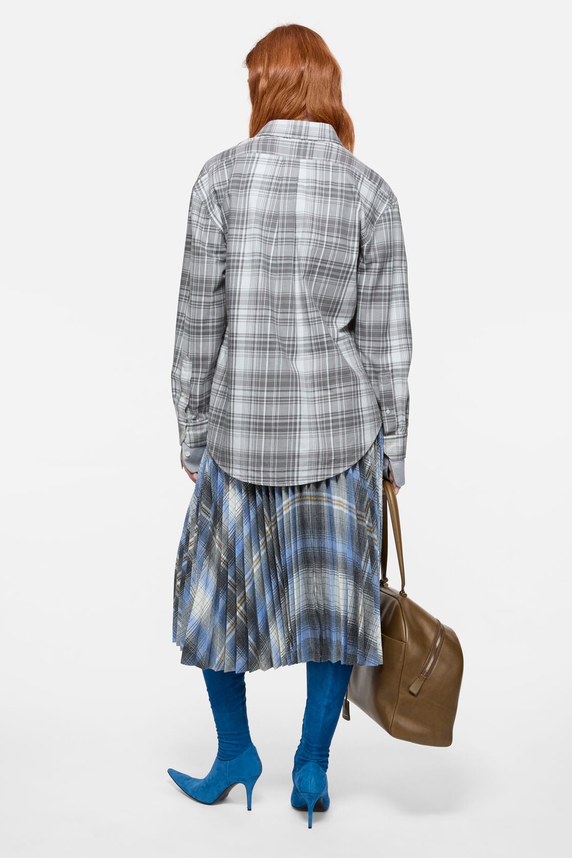 Acne Studios Layered flannel shirt - Black/white