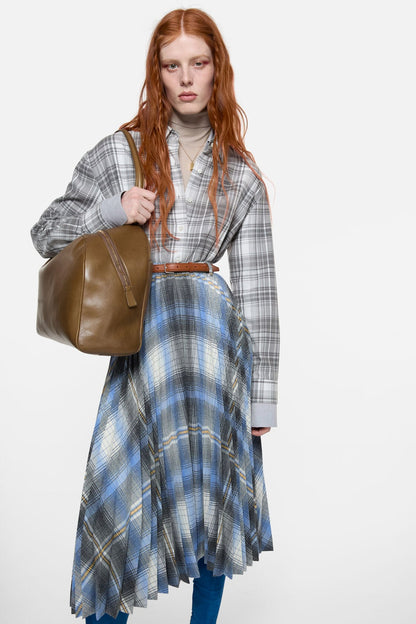 Acne Studios Layered flannel shirt - Black/white