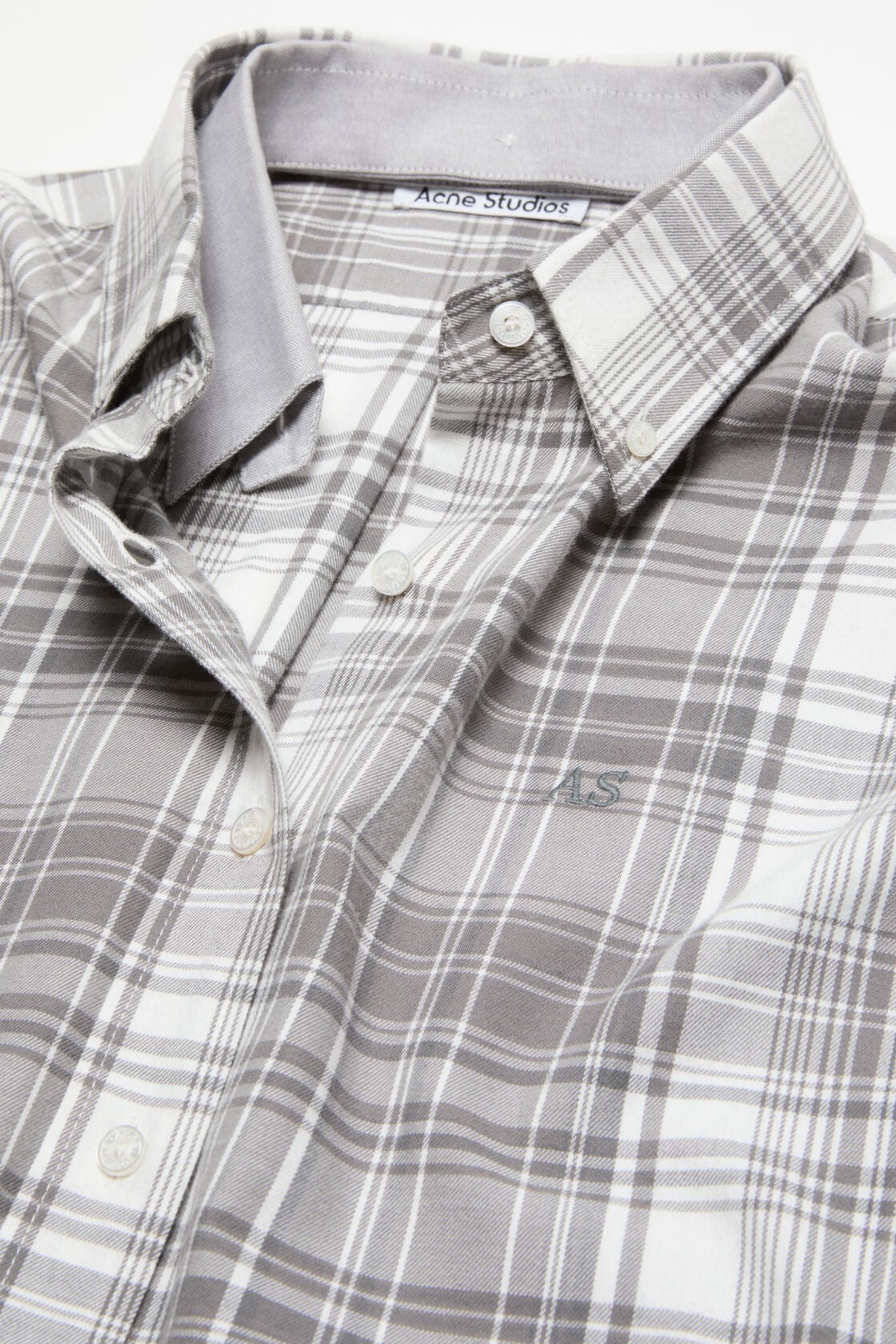 Acne Studios Layered flannel shirt - Black/white