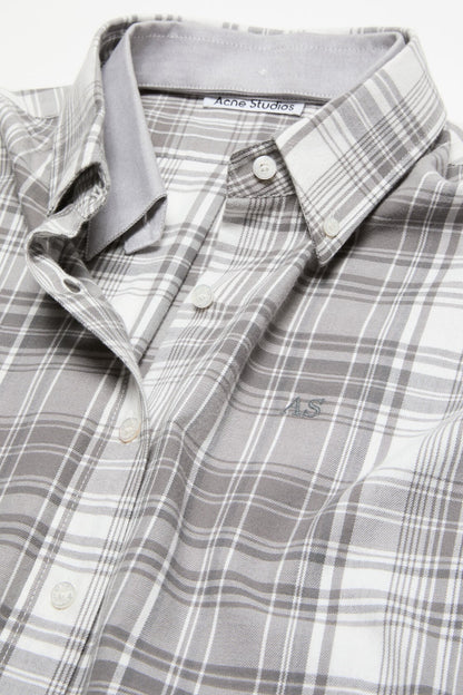 Acne Studios Layered flannel shirt - Black/white