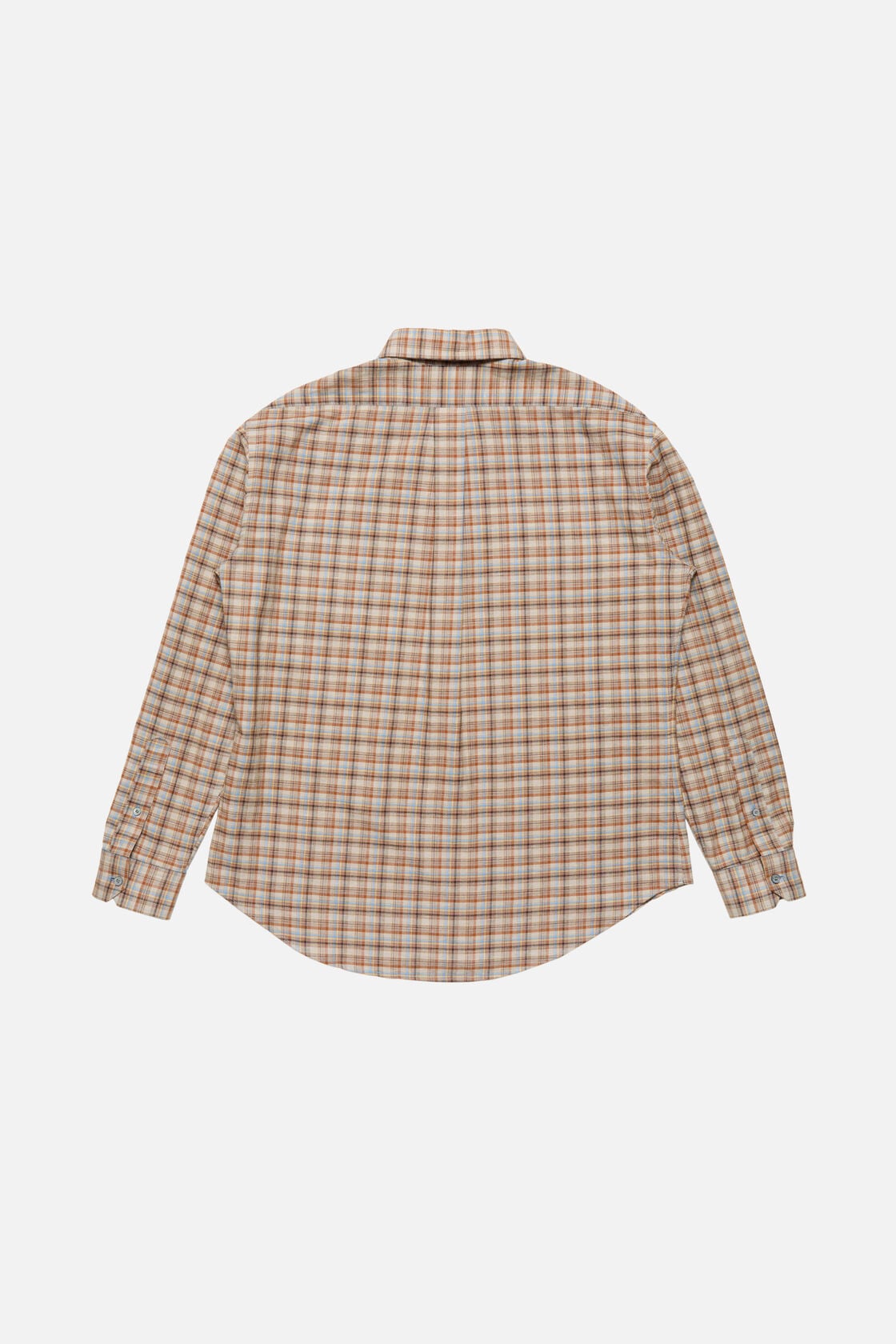 Acne Studios Checked cotton‑linen shirt - Brown/grey