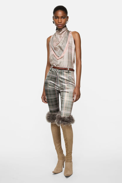 Acne Studios Silk blouse with scarf - Pink