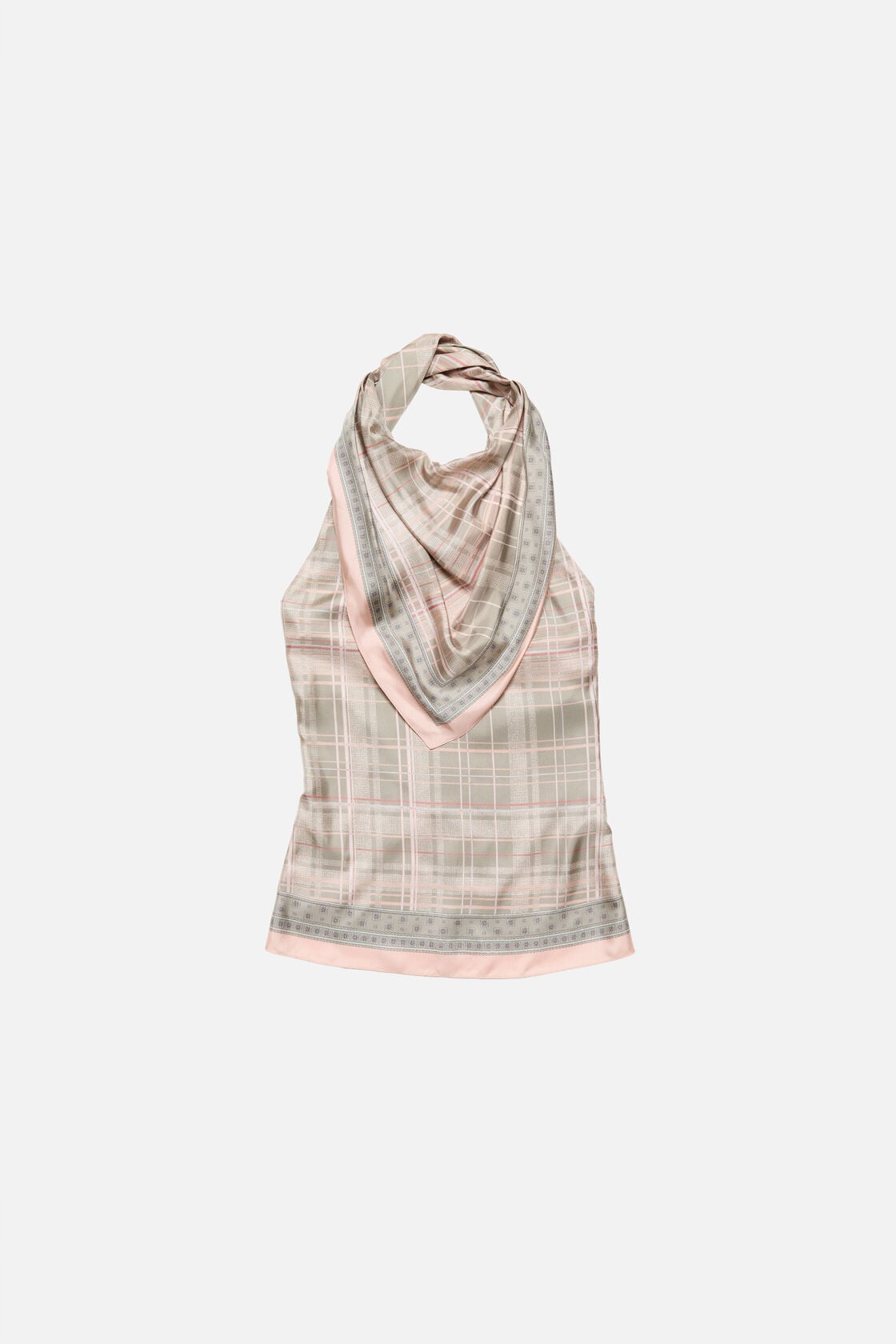 Acne Studios Silk blouse with scarf - Pink