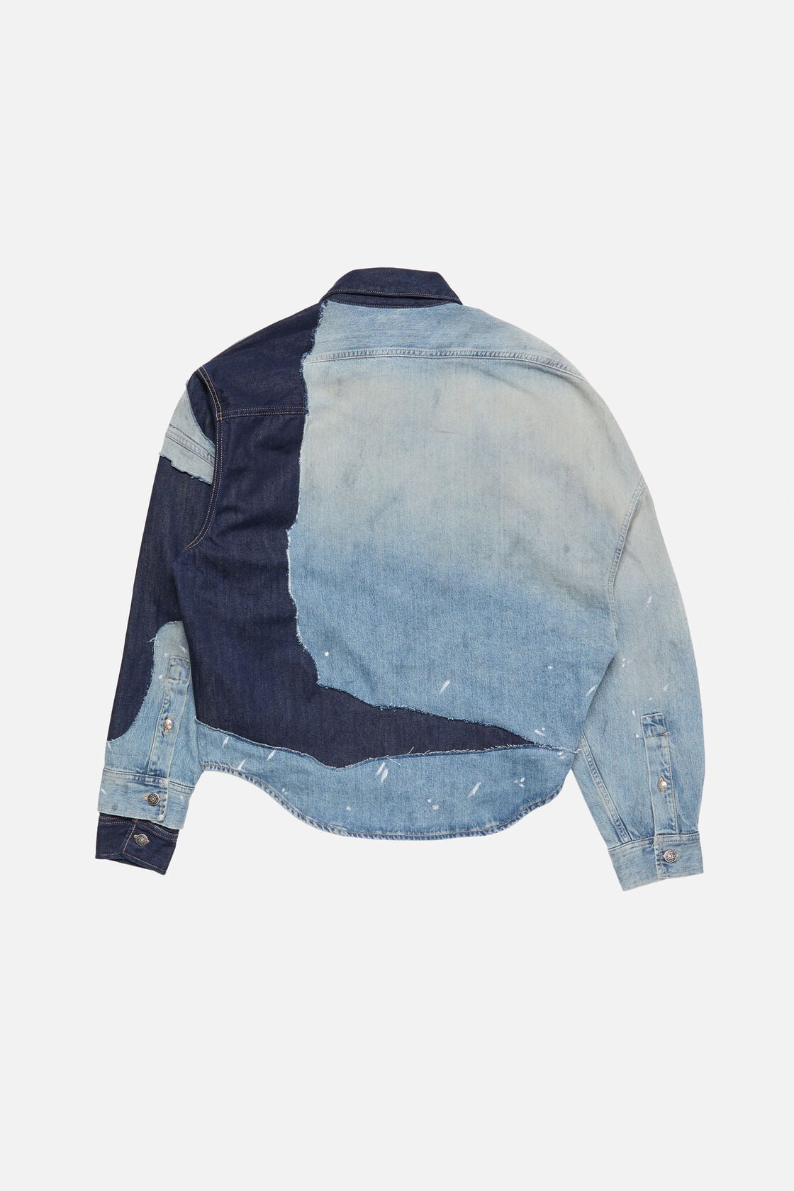 Acne Studios Patchwork Denim Shirt - Indigo/blue