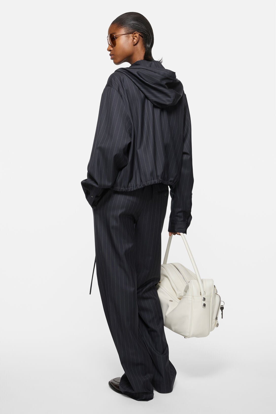 Acne Studios Button-up wool overshirt - Navy blue