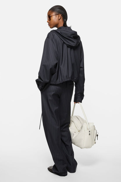 Acne Studios Button-up wool overshirt - Navy blue