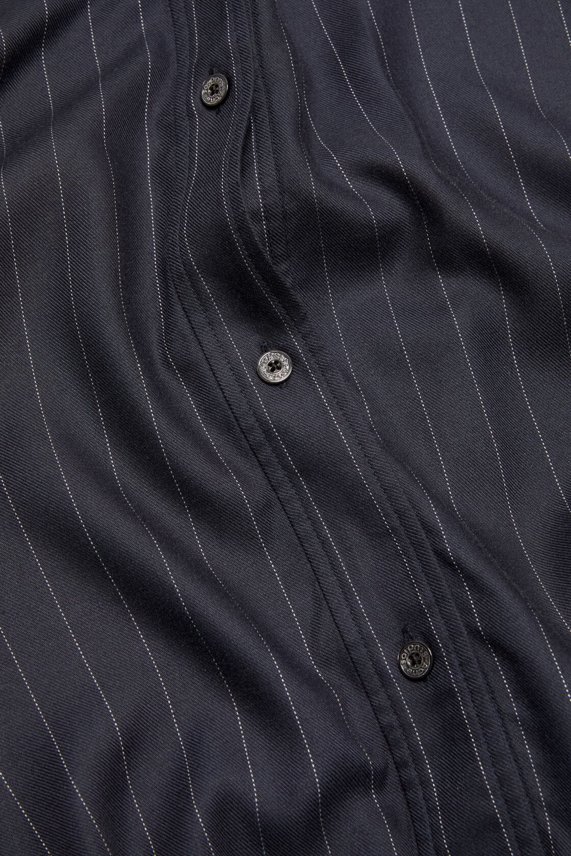 Acne Studios Button-up wool overshirt - Navy blue
