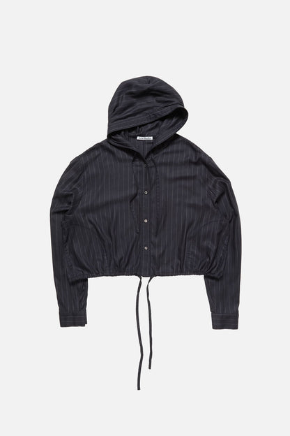 Acne Studios Button-up wool overshirt - Navy blue