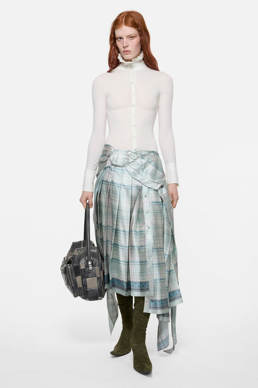 Acne Studios Sheer jersey blouse - White