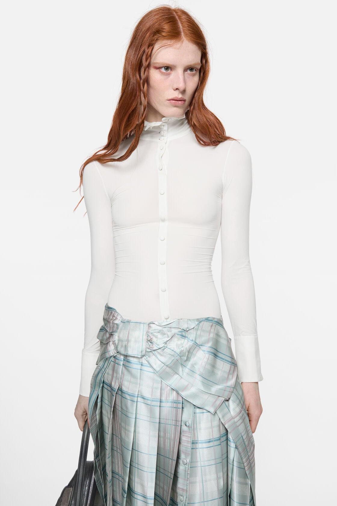 Acne Studios Sheer jersey blouse - White