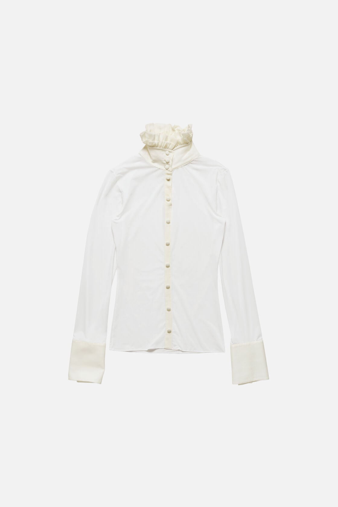 Acne Studios Sheer jersey blouse - White