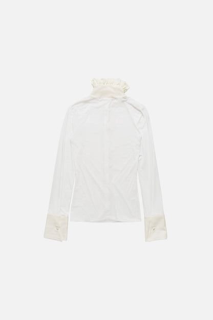 Acne Studios Sheer jersey blouse - White