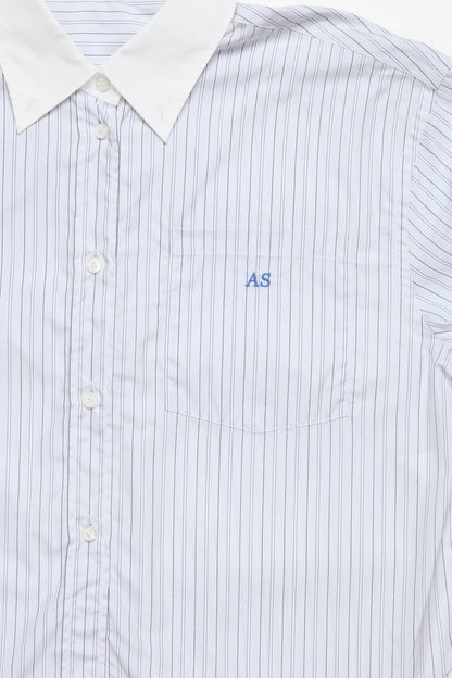 Acne Studios Pinstripe button-up shirt - White/blue