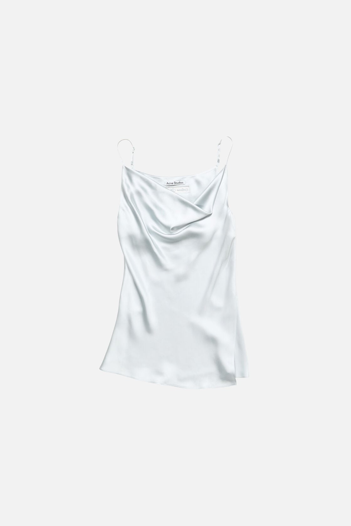 Acne Studios Shiny satin tank top - Ice blue