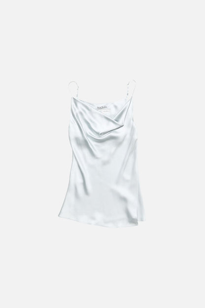 Acne Studios Shiny satin tank top - Ice blue