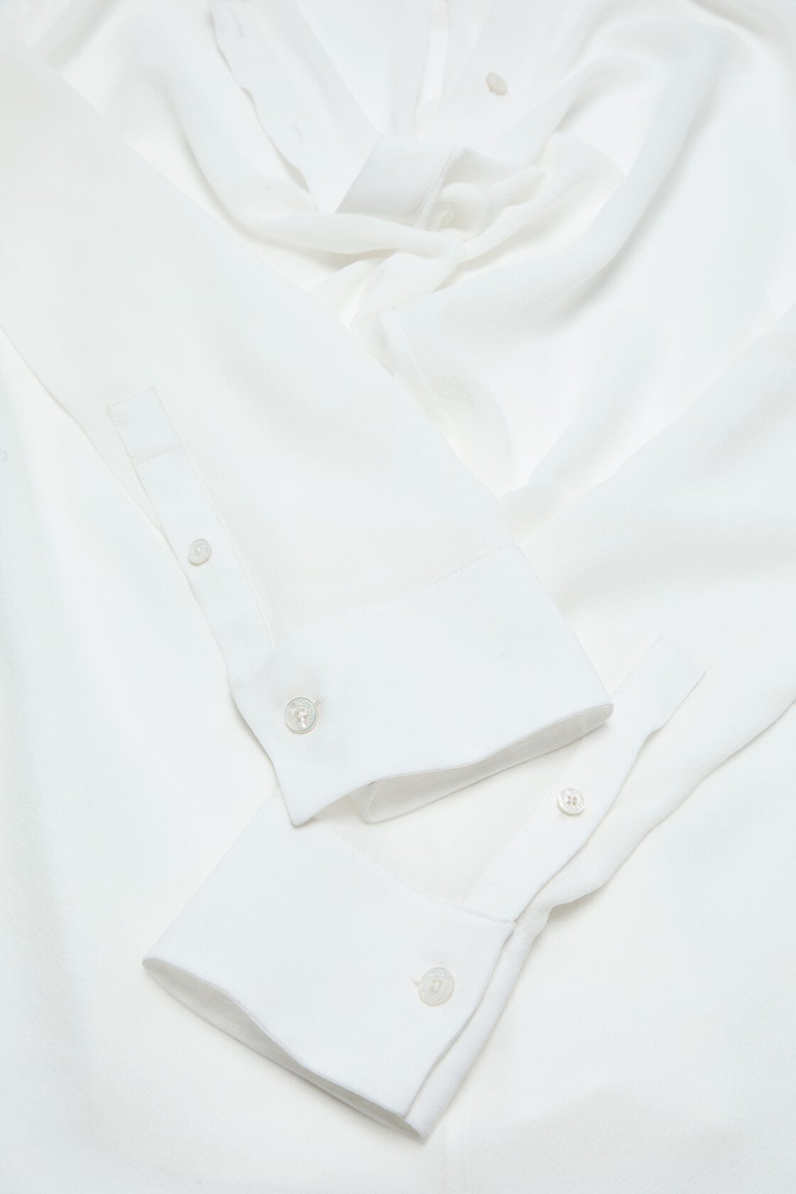 Acne Studios Silk cowl‑neck blouse - White