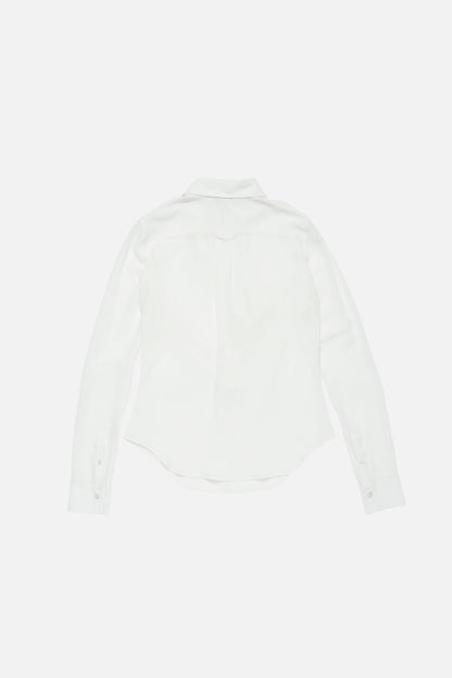 Acne Studios Silk cowl‑neck blouse - White