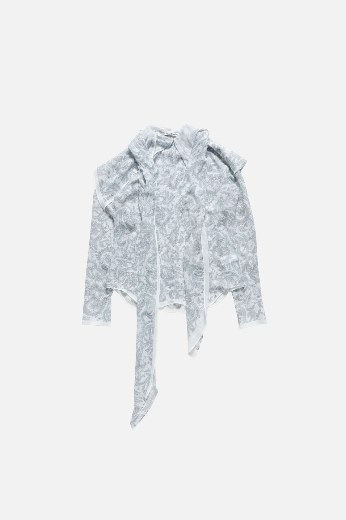 Acne Studios Silk paisley blouse - Light blue/beige