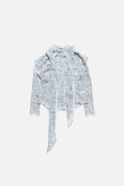 Acne Studios Silk paisley blouse - Light blue/beige