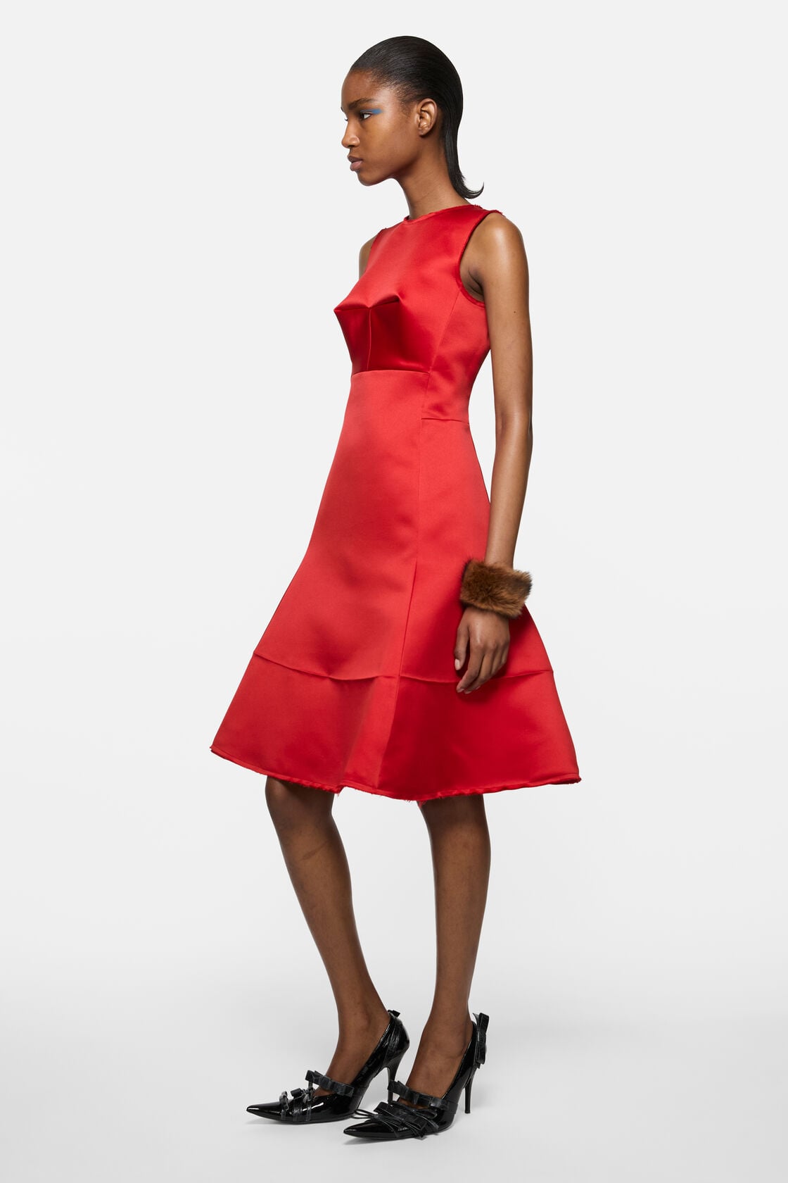 Acne Studios Satin tunic dress - Red