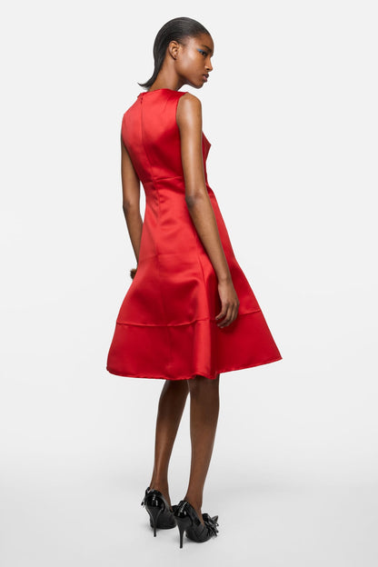 Acne Studios Satin tunic dress - Red