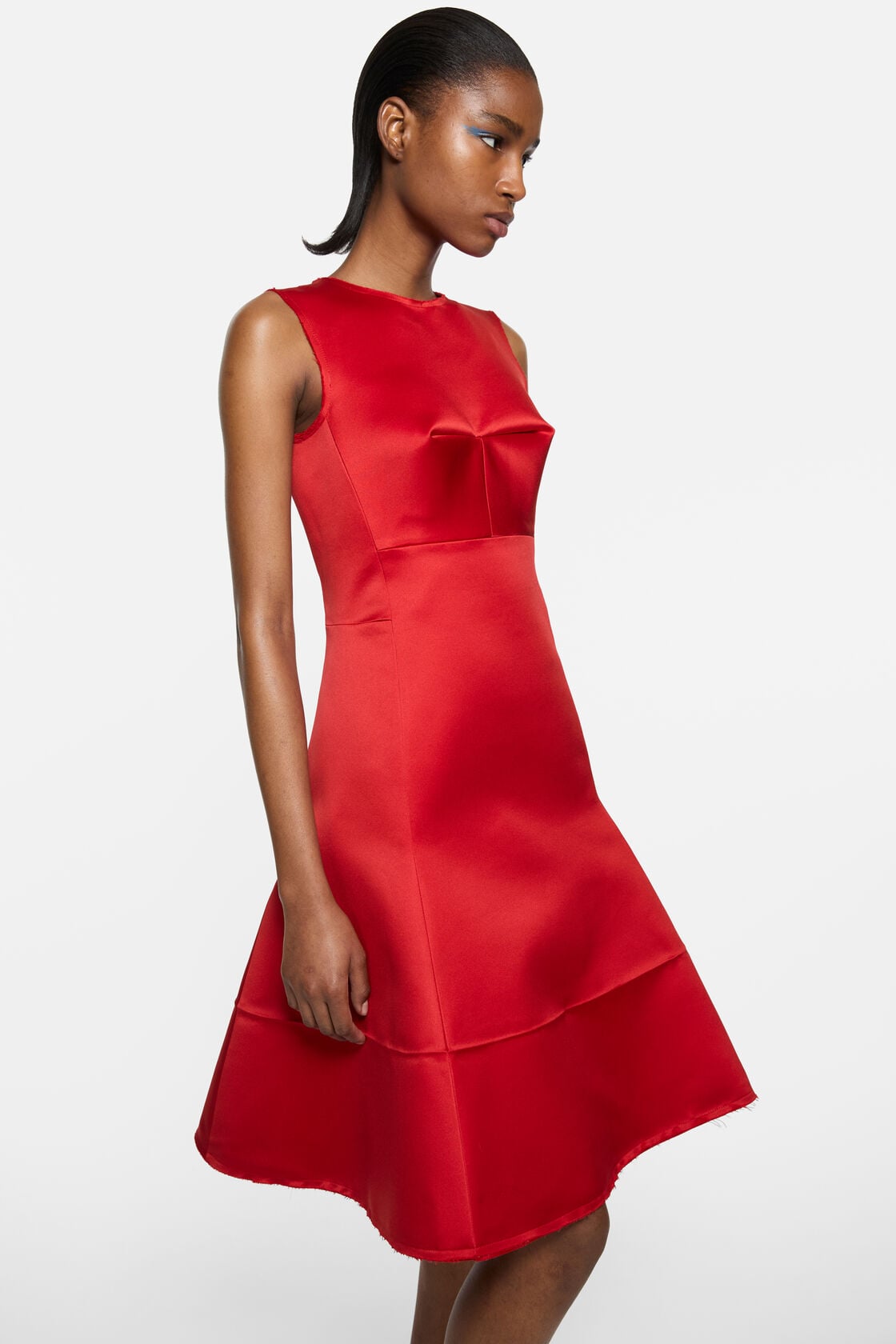 Acne Studios Satin tunic dress - Red