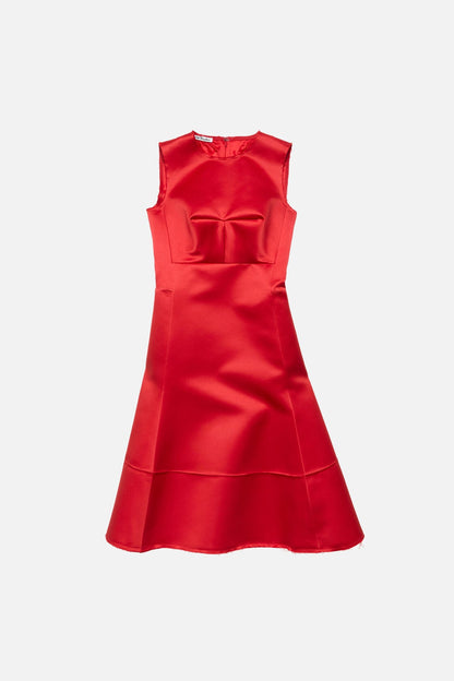Acne Studios Satin tunic dress - Red