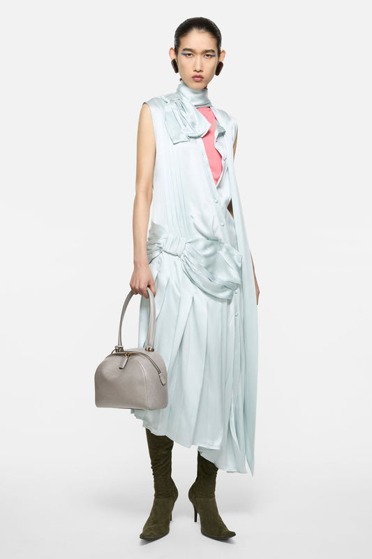 Acne Studios Silk dress with bows - Aqua blue