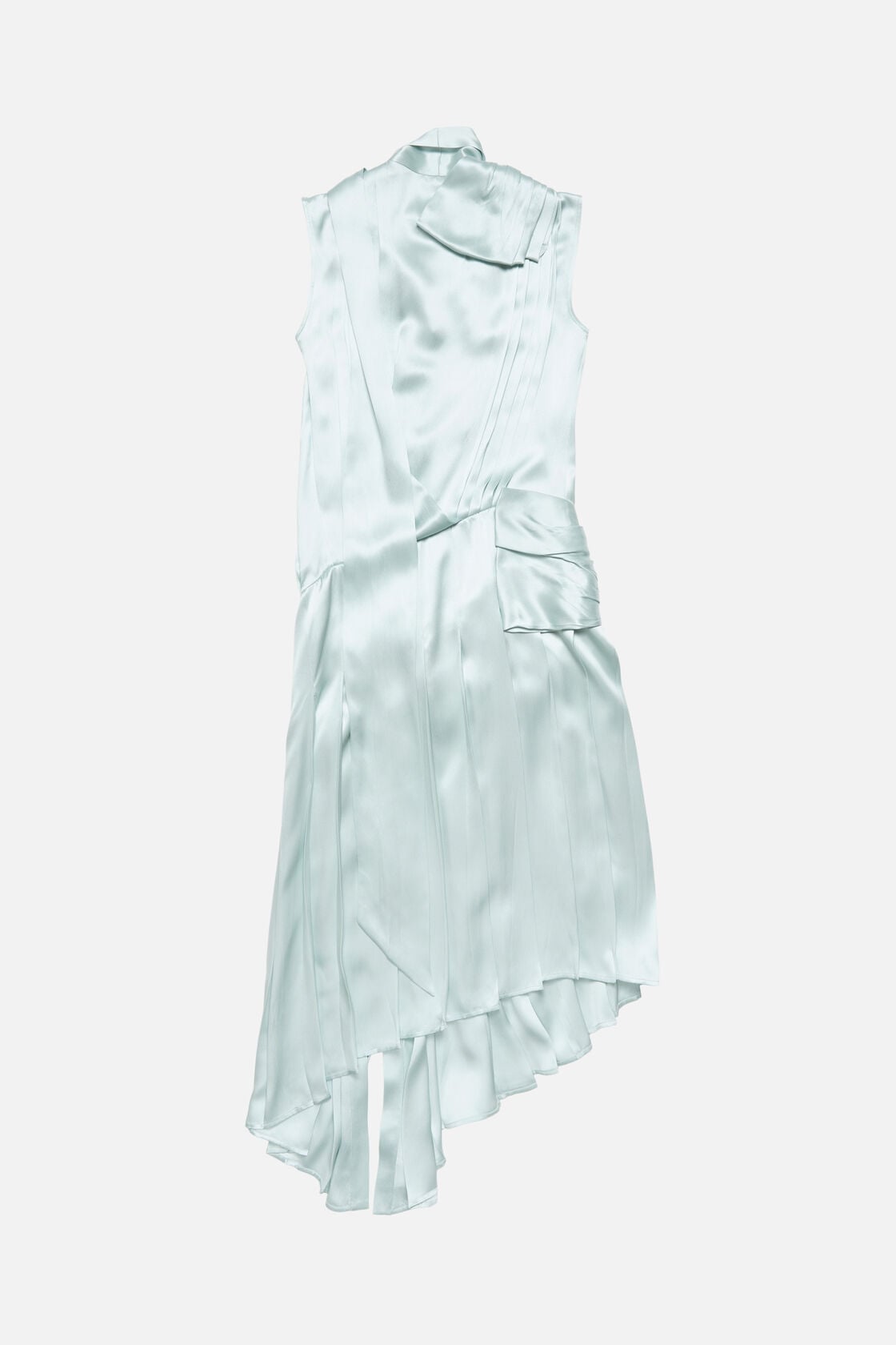 Acne Studios Silk dress with bows - Aqua blue