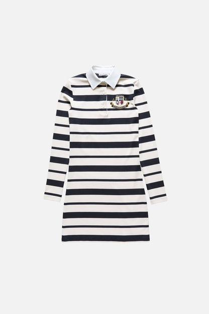 Acne Studios Striped polo dress - Navy/ecru
