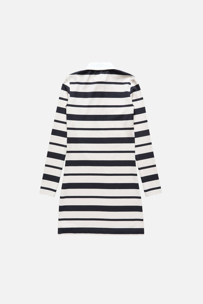 Acne Studios Striped polo dress - Navy/ecru