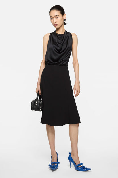 Acne Studios Satin midi dress - Black