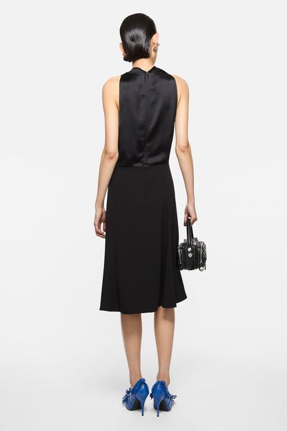 Acne Studios Satin midi dress - Black