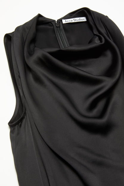 Acne Studios Satin midi dress - Black