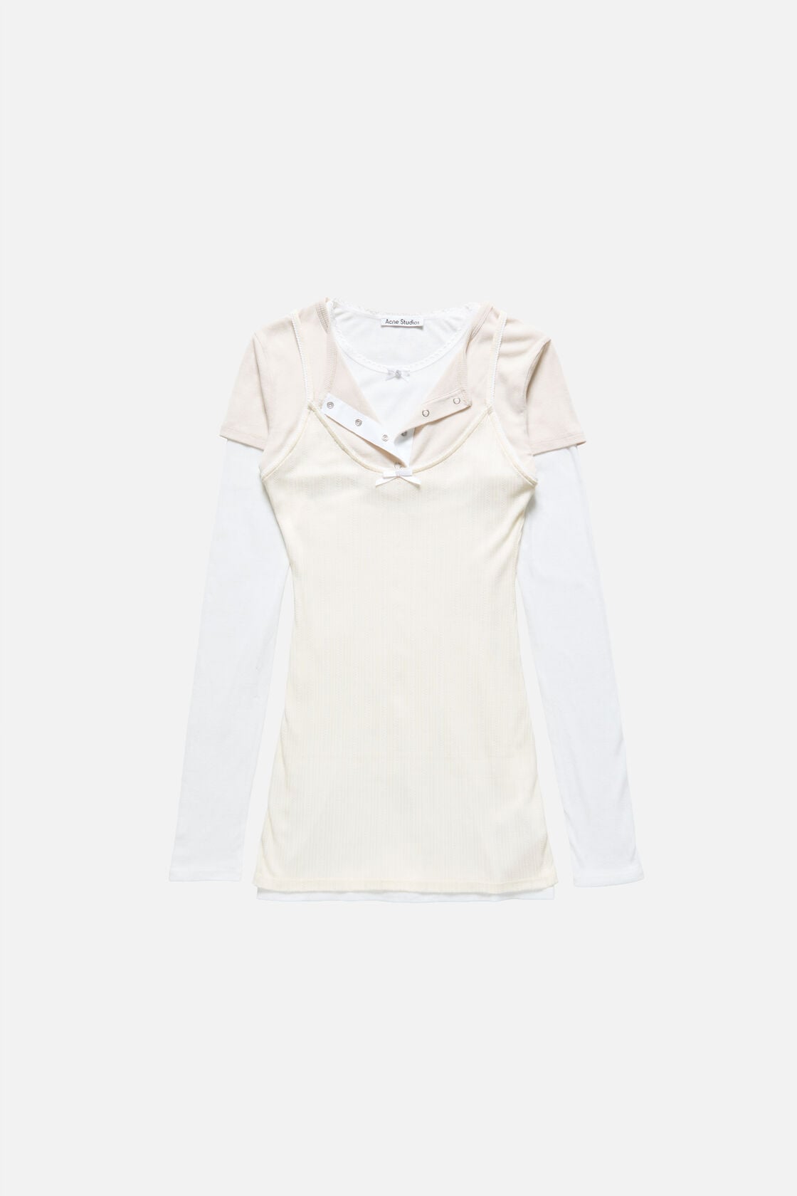 Acne Studios Layered mini dress - White/Off White