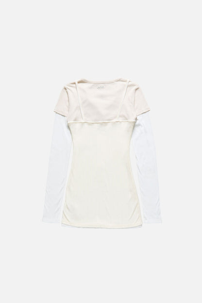 Acne Studios Layered mini dress - White/Off White