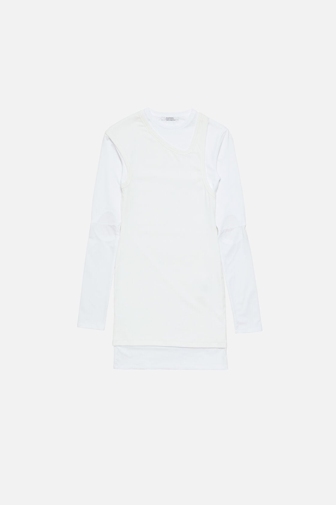 Acne Studios Layered Cotton Mini Dress - White
