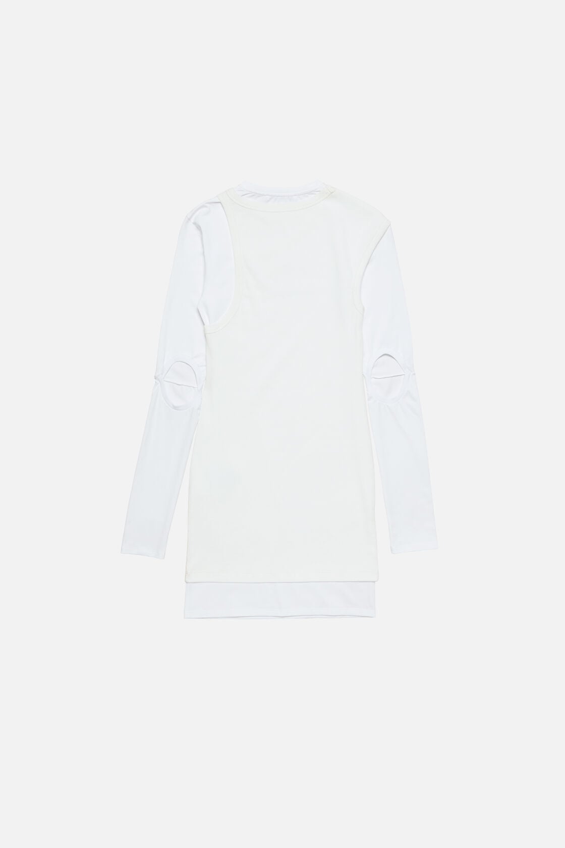 Acne Studios Layered Cotton Mini Dress - White