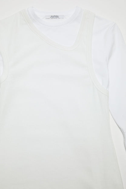 Acne Studios Layered Cotton Mini Dress - White