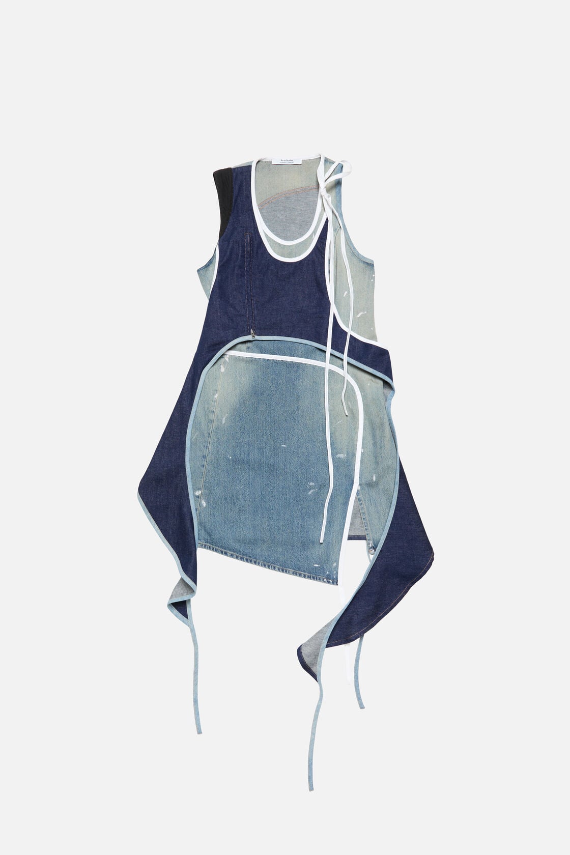 Acne Studios Asymmetrical Denim Mini Dress - Indigo/blue